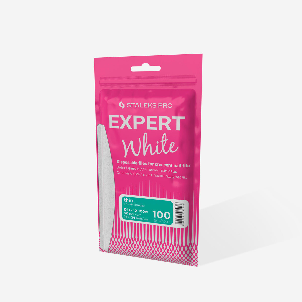STALEKS EXPERT 42 Клейові файли для пилки півмісяць, 100 грит (50 шт)